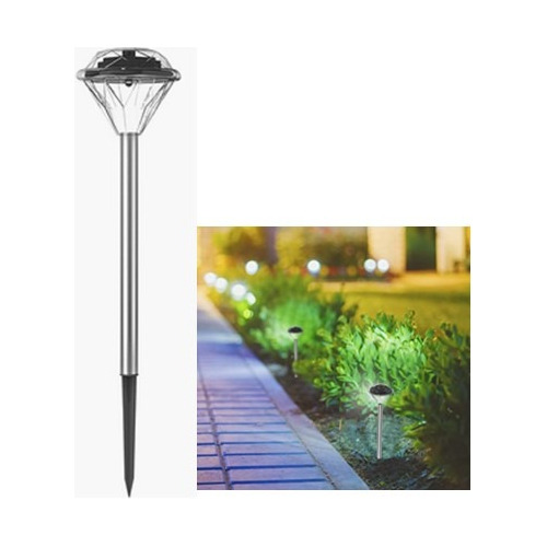 Lámpara Farol Estaca Solar Para Jardín Diamante