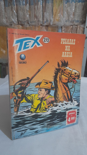 Revista Hq Gibi Tex N° 273 : Pegadas Na Areia - Globo 1992 (Usado)