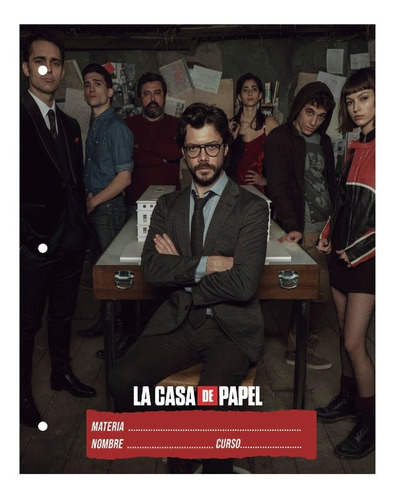 Asignaturas La Casa De Papel Caratulas Para Carpeta N°3 X6