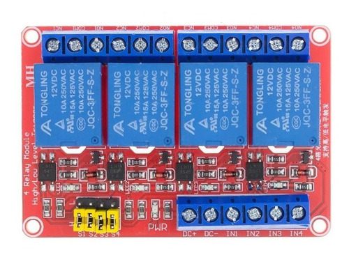 Módulo Relevador 12v 4 Canales Cdmx Electrónica