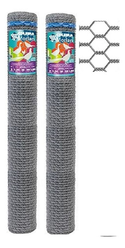 Kit C/2 Galinheiro Tela Horta Fio 22 R C/ 50mt X 1,80 Morlan