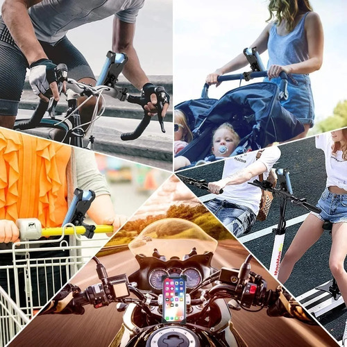 Imagen 7 de 7 de Soporte Teléfono Universal Bicicleta/moto 360° De Rotació