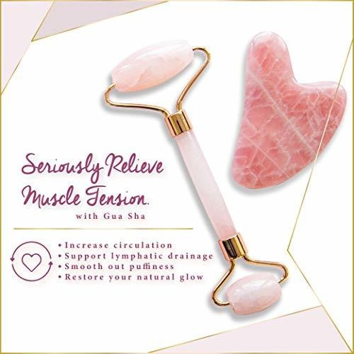 Imagen 4 de 7 de Cuidado Facial Producto Cosmético De Cuarzo Rosa Con Rodill
