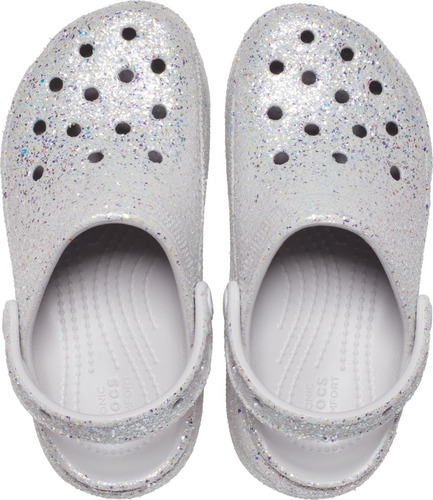 Sandalias Crocs Clásicas Con Purpurina Unisex Para Niños