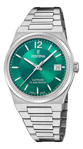 Reloj Festina Swiss Made Mujer Cristal Zafiro Dama Suizo