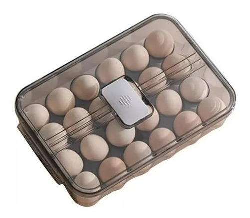 Porta Huevos Calidad Premium Con Ventilación Apilable Gris 