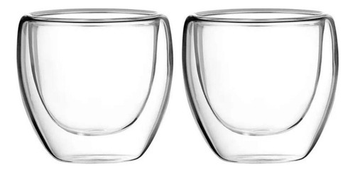 Copos De Vidro Borossilicato Duplo 80ml Nespresso 2 Unidades