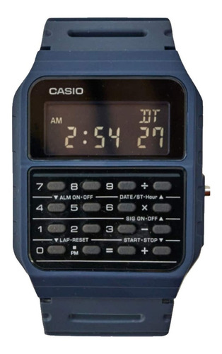 Reloj Calculadora Clasico Casio Ca-53w-1 Relojesymas Azul Wf-2b