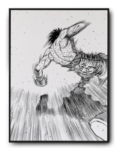 Cuadro Anime Hajime No Ippo Manga Panel 31x43 Madera