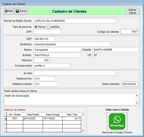Sistema Cadastro De Clientes