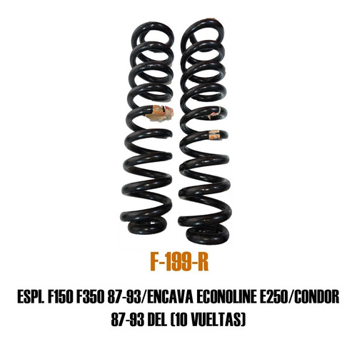 Espiral F150 F350 87-93/encava E250 Del (10 Vueltas)