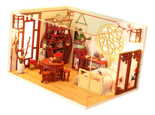 Kits De Bricolaje De Casa De Muñecas En Miniatura De Madera