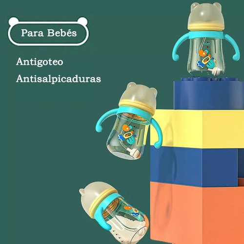 Vaso Entrenador Para Bebés 360 Antiderrames 3 Chupetes 300ml