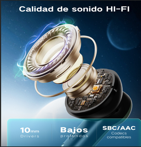 Audifonos Inalambricos Gamer Con Microfono Occiam G07 Verde