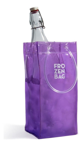 Hielera Frapera Frozen Bag Classic Violeta Para Botella