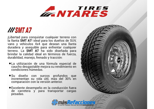 Kit De 4 Llantas Lt265/75r16 123s Antares Smt A7