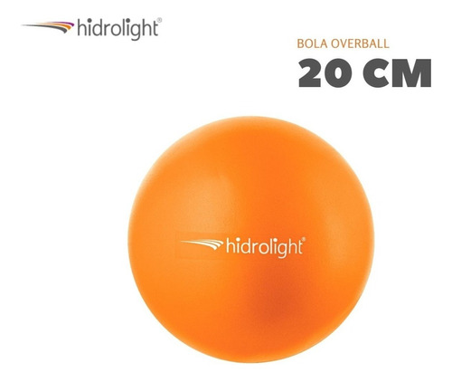 Bola Overball Pilates Ginastica Yoga Fisioterapia Hidrolight Cor Laranja