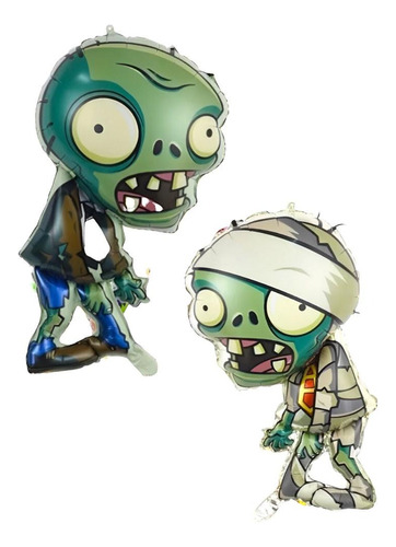 5 Globos Metalicos De 71cm Con Diseño Doble De Zombie´s