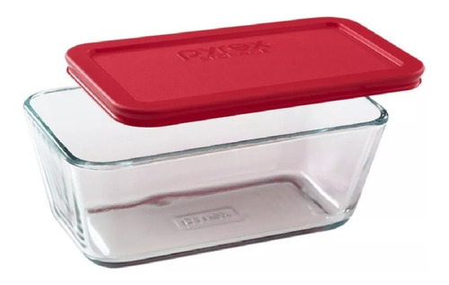 Fuente Rectangular 2,6lts Con Tapa Vidrio Pyrex 1075451