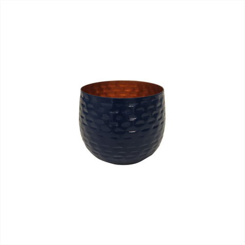 Vaso Em Metal Serra Negra 7x8,5cm Azul