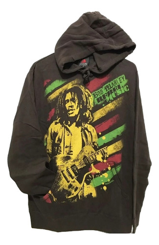 Sudadera Bob Marley Cafe Cerrada Impresa Con Gorro Original