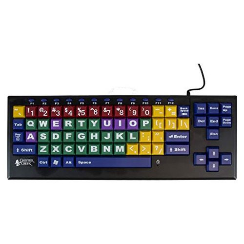 Kinderboard Teclado De Computadora Cable Usb Teclas Gra...