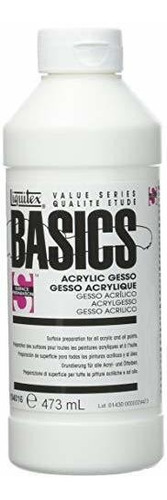 Liquitex Basics Gesso Surface Prep Medium Tube, 16 Oz