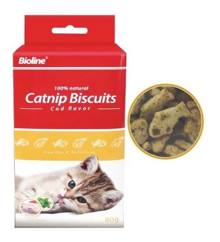 Bioline Galletas De Catnip Y Bacalao 80 Gr Pethome