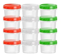 Comprar Paquete De 12 Recipientes De Plástico Pequeños Reutilizables
