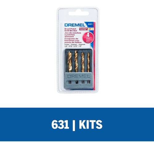 Kit 4 Brocas Dremel Con Punta De Hélice Multimaterial