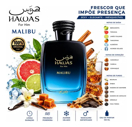 Perfume Masculino Rasasi Hawas Malibu Edp 100 Ml