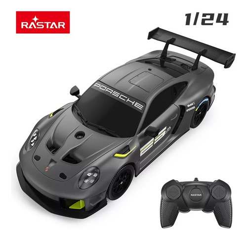 Coche Porsche 911 Gt2 Rs Rastar 1:24 Rc Control Remoto Gris