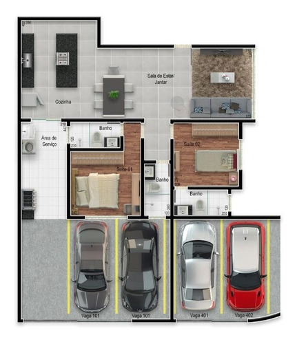 Imagem 20 de 24 de Cobertura À Venda, 2 Quartos, 2 Suítes, 2 Vagas, Novo Eldorado - Contagem/mg - 24841