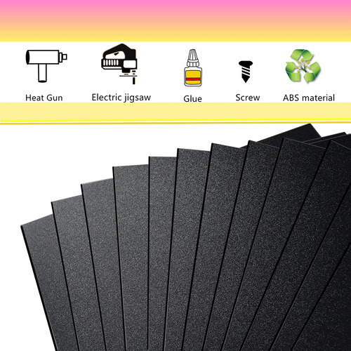 Láminas De Plástico Abs Negro De 0.060 De Grosor, 12...