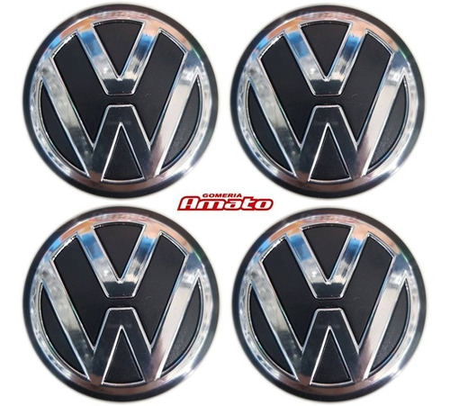 Kit X4 Tapa Centro Llanta Vw 50mm Gol 1.8 Polo Saveiro Amato