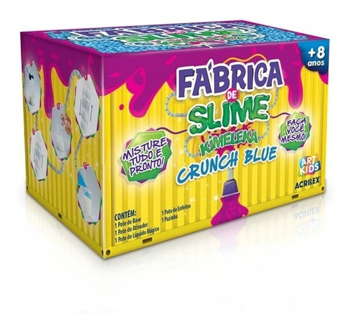 Kit Para Fazer Slime Da Acrilex Kimeleca Crunch Blue