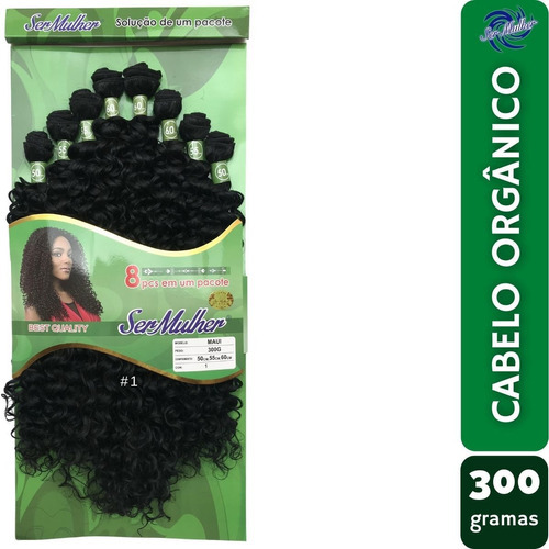 Cabelo Orgânico Em Tela Cacheado Maui - Ser Mulher - 300 Gr Cor #1