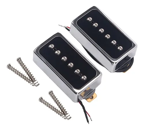 Juego De Pastillas Humbucker P90 Para Guitarra – Sonido Clásico, Cromado, Con Imanes Alnico5