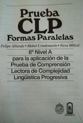 Set Cuadernillos Clp 6° Nivel A (10 Uni)