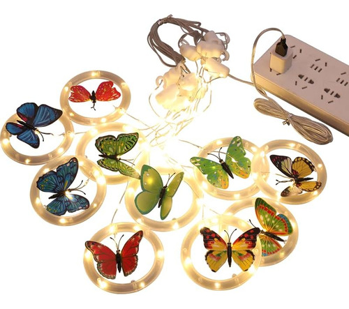 Cortina Sdourmable Butterfly String Light 3m 50led Usb Fairy