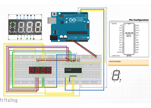 Max7219 Cng Driver 8 Display Led Para Arduino Pic Avr Arm 51