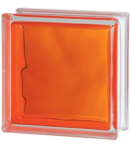 Ladrillo Vidrio Nube Colores Intensos 19x19cm Brilly Orange
