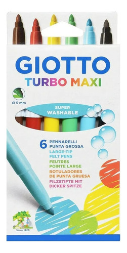 Marcadores Giotto Turbo Maxi Gruesos X6 Serviciopapelero