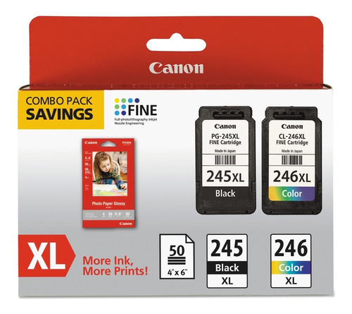 Canon Pg-245xl / Cl-246xl / Gp-502 Tinta Combo Pack