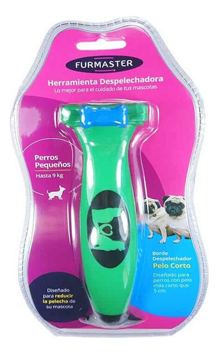 Cepillo Para Perro Furmaster Tamaño S Pelo Corto Color Verde