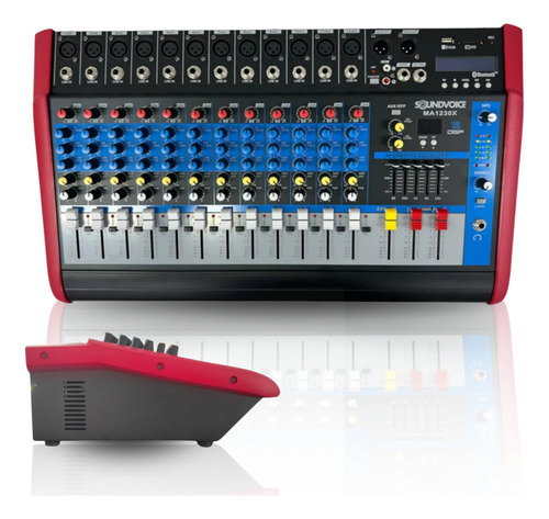 Mesa De Som Amplificada Top 12 Canais Igreja Shows Mixer