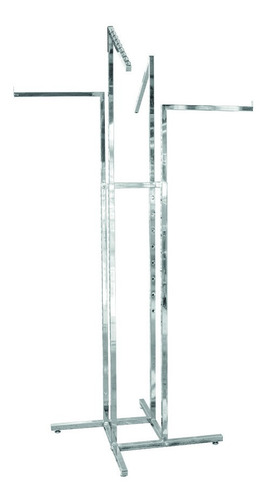 Rack Exhibidor P/ropa Con 4 Brazos Ajustable, Cromo