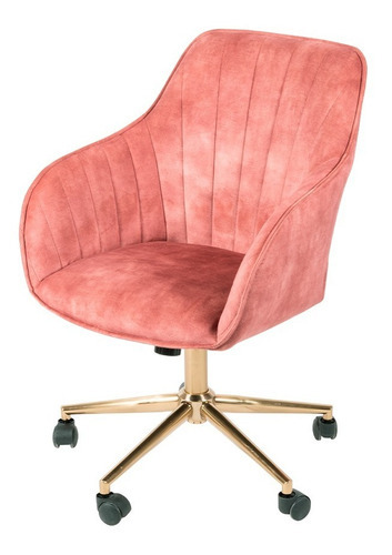 Silla De Oficina Ejectiva Matisse Terciopelo Ultrasuave Color Rosa