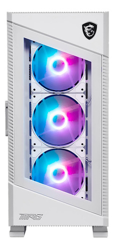 Armário para jogadores Msi Mpg Velox 100r White Atx com 4 ventiladores Argb White