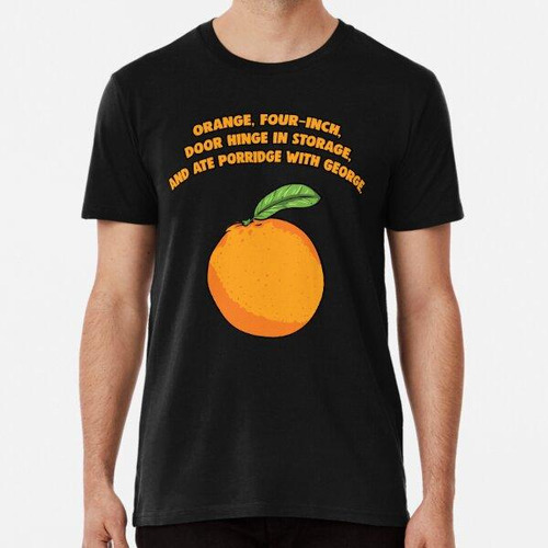 Remera Nada Rima Con Meme Naranja Algodon Premium